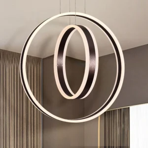 TOMAX 60CM/24INCH Modern Luxury Ring Led Chandelier Light Fixtures Loft Pendant Lights