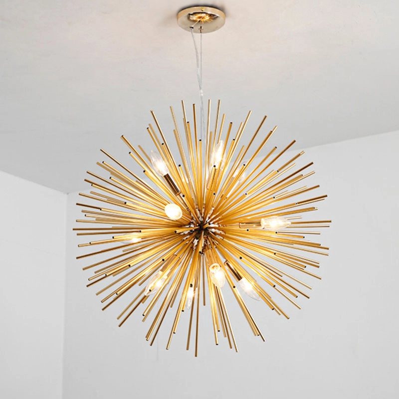 TOMAX 64CM/25INCH Modern Living Room Bedroom Dining Room Personality Art Golden Dandelion Chandelier