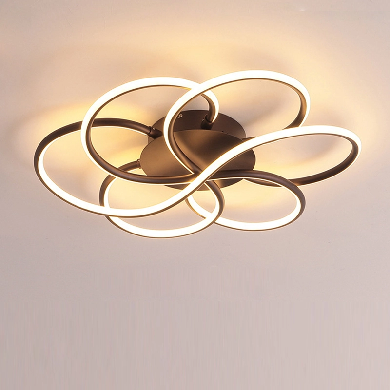 TOMAX 60CM/24INCH Living Room Lamp Simple Modern LED Bedroom Warm RomanticFlower Creative Ceiling Lamp