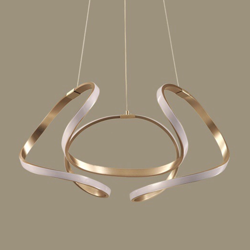 TOMAX 60CM/24INCH Modern Minimalist Personality Living Room Lamp Postmodern Line Chandelier