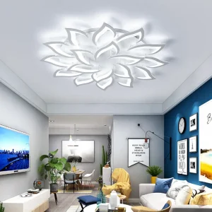 TOMAX 120CM/47INCH  Ceiling Light Dimmable Modern Embedded LED Chandelier Metal Acrylic Petal Ceiling Light