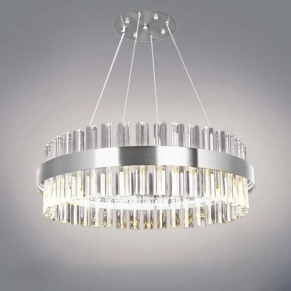 TOMAX 120CM/47INCH Living Room Lamp Post Modern Crystal Chandelier Round Simple Atmospheric Restaurant Nordic Creative Personality Light Luxury Bedroom Lamp