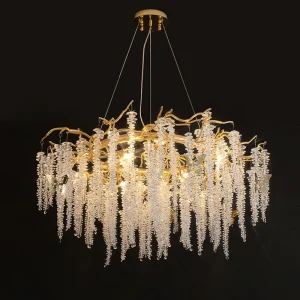 TOMAX 100CM/39INCH  Light Design for Chandelier Ceiling Crystal Luxury Living Room