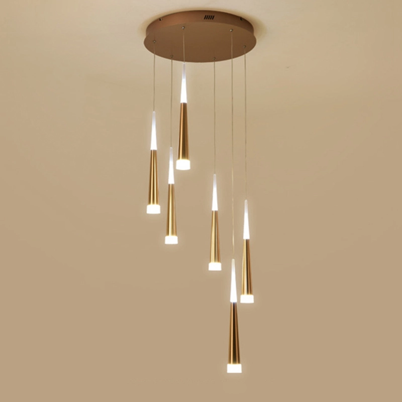 TOMAX  70CM/28INCH Modern polishing gold chandelier dimmable LED chandelier for staircase