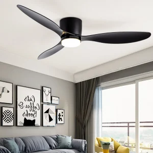 TOMAX 130/51INCH Ceiling fan with lights flush mount ceiling fan with light for living room