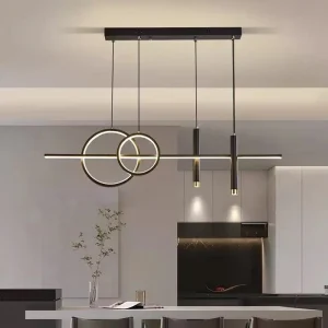 TOMAX 100CM/39INCH Kitchen bar lights led pendant lights over island black color