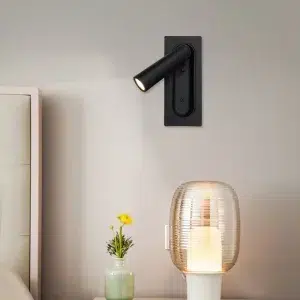 TOMAX 17CM/7INCH Wall Mounted Reading Lamp LED Warm Nickel Finished Bedroom wall lighting