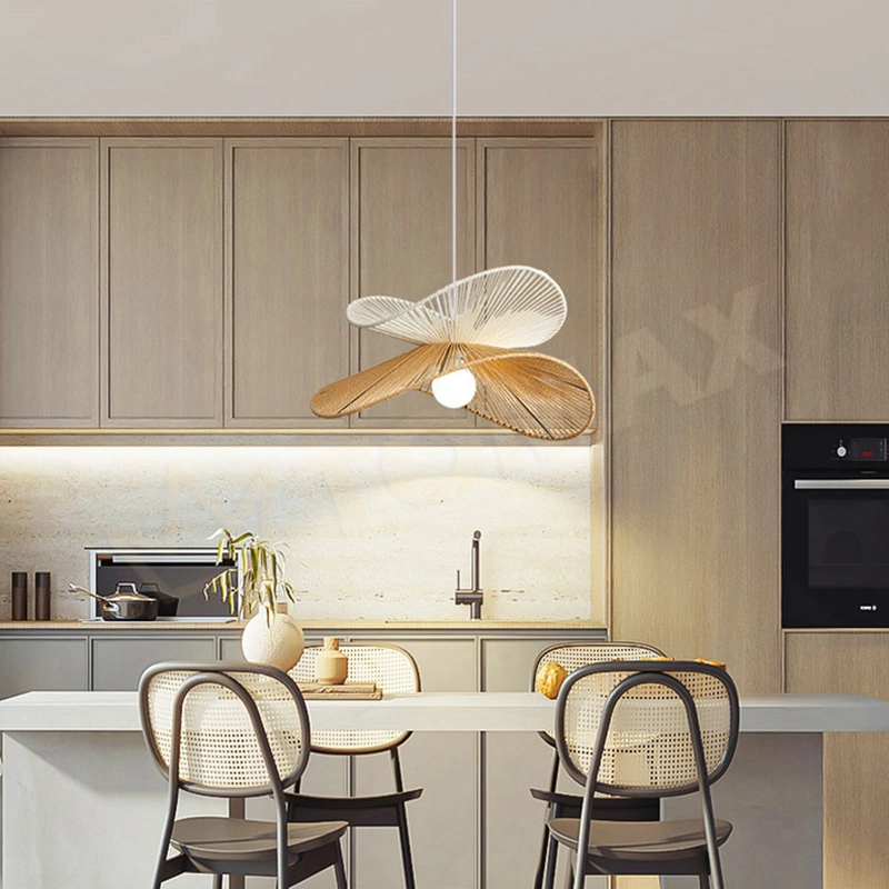 TOMAX 50CM/20INCH Wabi-sabi lotus leaf chandelier tea house cafe organic LED lighting