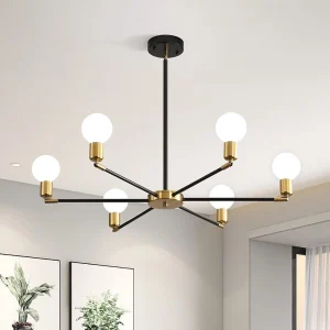 TOMAX 92CM/36INCH Led E27 gold socket industrial farmhouse chandelier