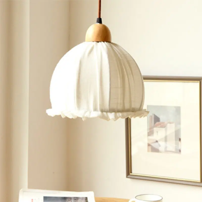 TOMAX 30CM/12INCH Cotton and linen Japanese flower bud pendant light suitable for rooms homestays study rooms