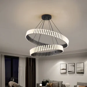 TOMAX 100CM/39INCH Nordic style atmospheric ring piano chandelier is suitable for living room and dining room