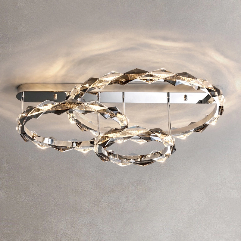 TOMAX 60CM/24INCH Modern light luxury LED crystal lamp restaurant bedroom room new ceiling lamp