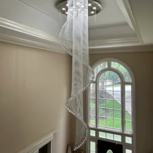 TOMAX 100CM/39INCH Duplex villa staircase crystal chandelier hotel club lobby crystal lamp