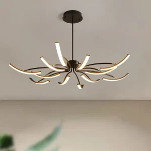 TOMAX 110CM/43INCH Nordic Wave Shade Ceiling Light Deformable Chandelier Master Bedroom Living Apartment