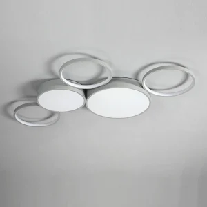 TOMAX 110CM/43INCH 5rings Light LED round ceiling lamp simple bedroom floush mounted lighting