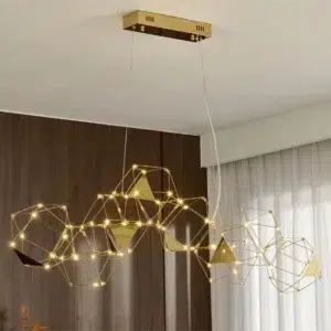 TOMAX 120CM/47INCH Oversized LED Linear Pendant Lighting Starry Sky Firefly Chandelier Dining room