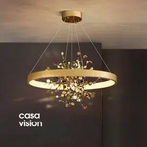 TOMAX 100CM/39INCH Modern creative living room dining room and master bedroom ring chandelier