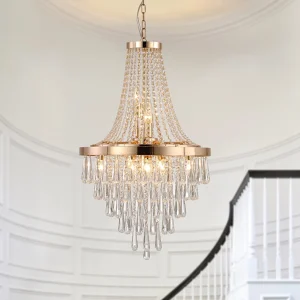 TOMAX 50CM/20INCH Luxury modern crystal chandelier suitable for duplex restaurant living room