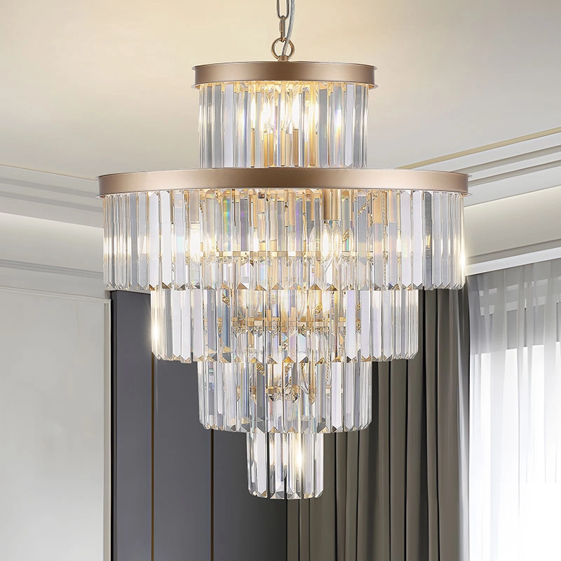 TOMAX 60CM/24INCH Modern crystal luxury chandelier suitable for dining room, living room, foyer