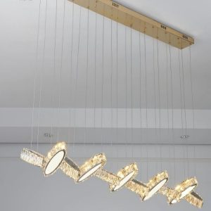 TOMAX 120CM/47INCH Modern and simple long crystal chandelier suitable for restaurant living room and bar