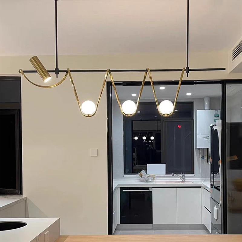 TOMAX 150CM/59INCH Nordic simple long strip spotlight restaurant bar personality style chandelier