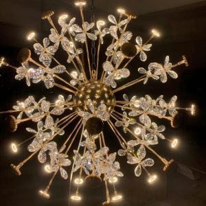 TOMAX 80CM/31INCH Modern crystal chandelier LED lamp suitable for bedroom lighting cafe bar