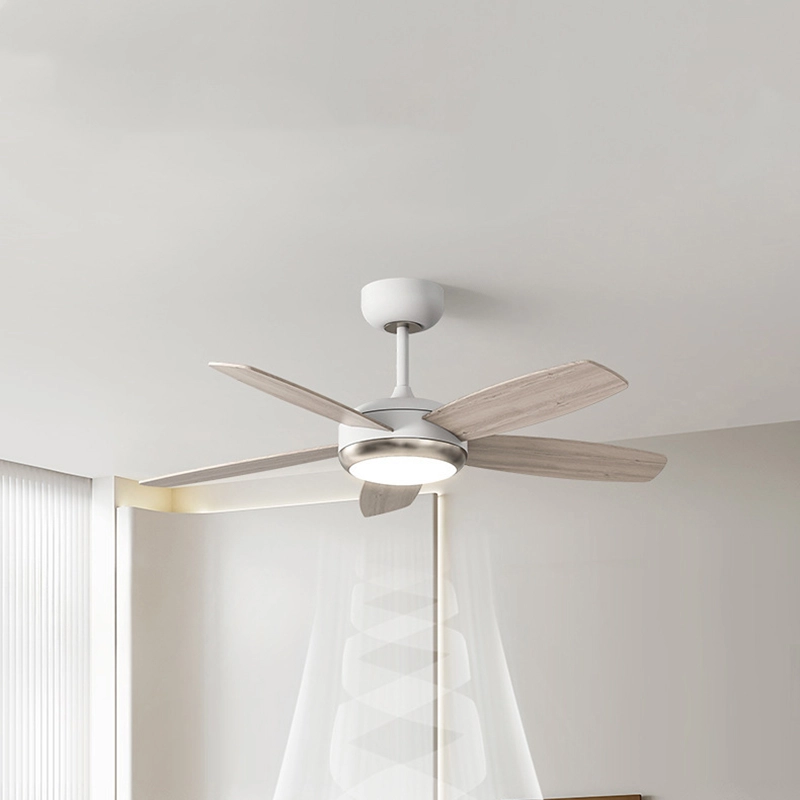 TOMAX 132CM/52INCH  Walnut Ceiling Fan Blades with Light White Ceiling Fan light for Indoor Use