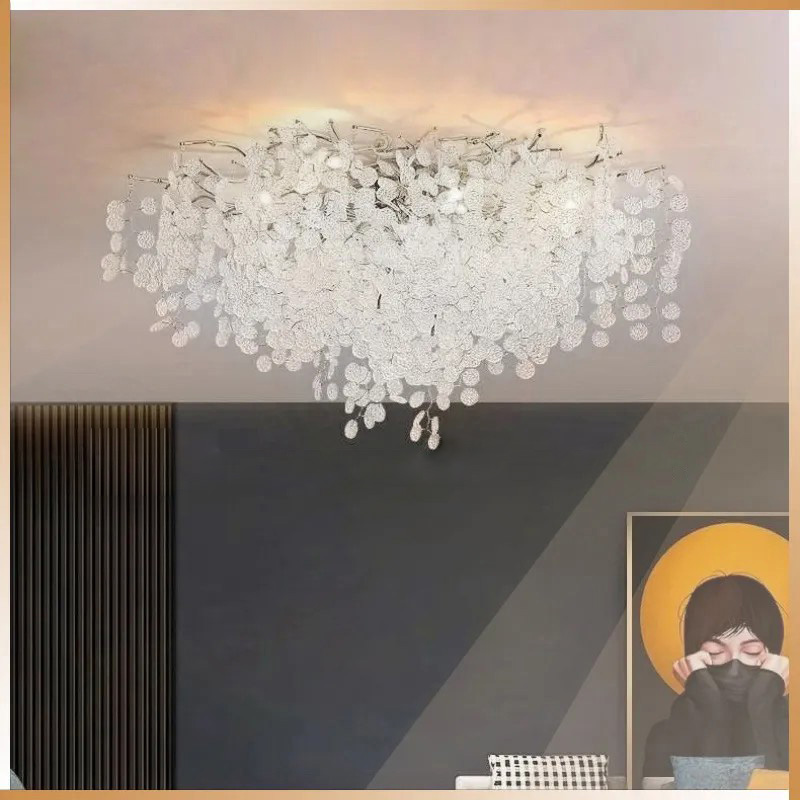 TOMAX D60CM/24INCH Modern Crystal Branches Ceiling Light Flush Mount Chandeliers for Dining Room (Copy)