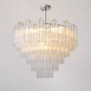 TOMAX D80CM/31INCH Murano Luxury Glass Flush Mount Ceilling Lighting for Master Bedroom