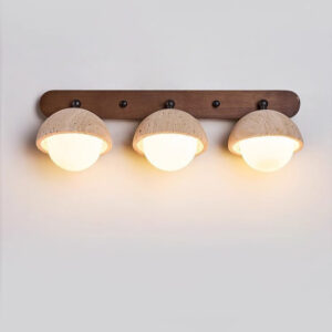 TOMAX Modern Travertine Light Fixture 3 Colors Changeable Bedside Wall Lamp for Living Room Bedroom